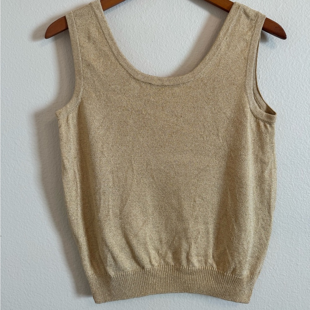 St John basic Tank Top. - Gold - size Small - Picture 7 of 13